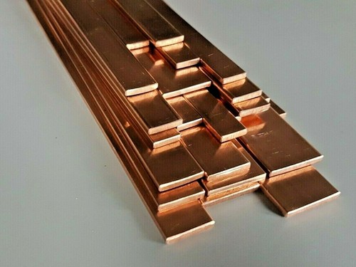 Copper flat bar - cw004a, 1/8"