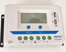 EPEVER® VS3024AU 30A Solar Charge Controller 12V/24V – LCD & Dual USB – New