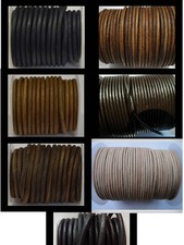 Real Round Leather Cord 5mm String Lace Thong Jewellery 100% FULL 5 mm Genuine 