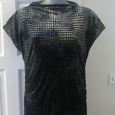 Next Dresses Black Mix Velvet women's Maxi Gown dress size uk 12