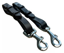 Martingale to Girth Attachment clip in Black & Brown Leather ( Pack of 2 Clips)
