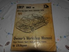 Haynes Owners' Workshop Imp 1963 On Hillman Imp/Super/Saloon/Californian/Rallye