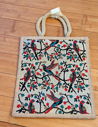 Jute reusable tote bag - jute,