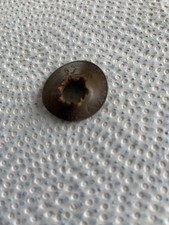 WW1 DATED SHRAPNEL DAMAGED BRITISH HALF PENNY COIN TRENCH ART SOUVENIR