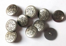 10 vintage metal buttons