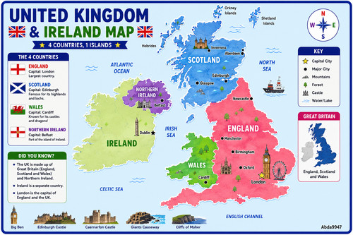 United kingdom ireland map - kingdom,