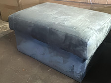 New Grey Footstool with Storage Plush Velvet Ottoman  | Clearance