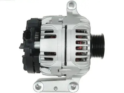 Alternator with belt pulley