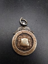 Vintage Silver Watch Fob Gold
