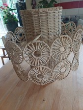 Vintage 70s String Art Hanging Lamp Shade 39.5cm H x 43cm W