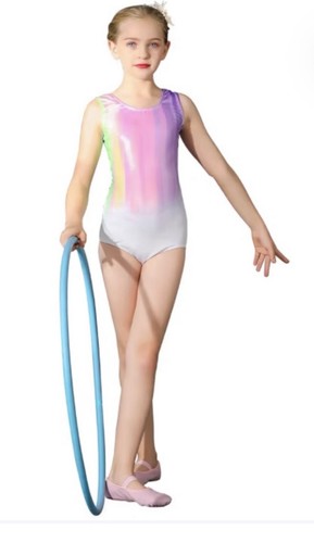 Girls pink gymnastics leotard - pink,