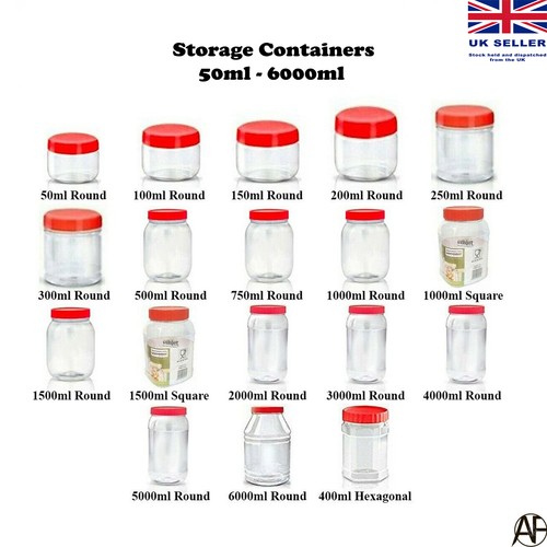 Plastic storage jar with - plastic,