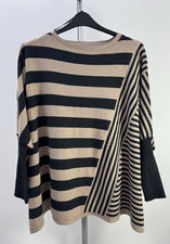 Ladies New Evans Striped Loose Fit Cotton Blend Jumper  Size 18/20 - 28/30