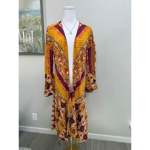 Boho duster kimono mustard - duster,