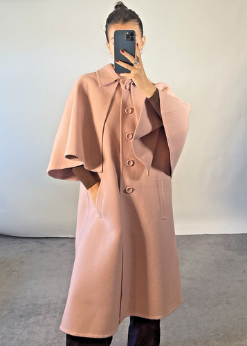 Lanvin uk12 coat cape vintage - lanvin,