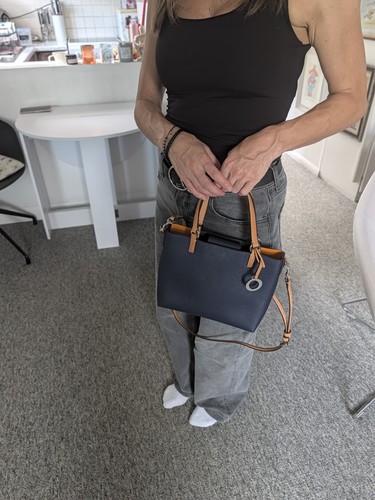 Oroton navy blue saffiano - oroton,