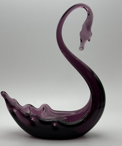 Whitefriars rare amethyst swan - whitefriars,