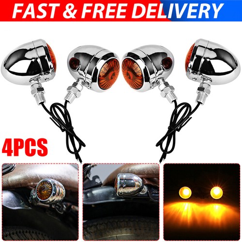 Chrome motorcycle bullet - motorcycle,