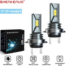 H7 Super Bright Xenon White 80w Headlight Bulbs 499 Upgrade Set 477 Car 2x 12v