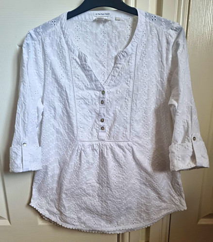 Fat face white cotton broderie - face,