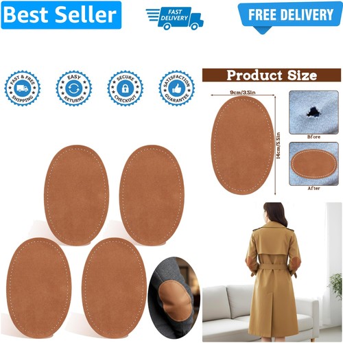 4pcs leather elbow patches - leather,