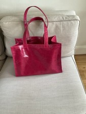 Real Leather Pink Tote Bag