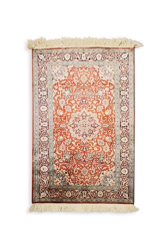 Hand knotted pure silk kashmir - hand,