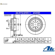 2x BRAKE DISCS 24.0112-0151.1