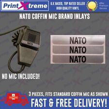 NATO cb radio COFFIN MIC INLAY STICKER Decal self adhesive NO MIC INCLUDED!