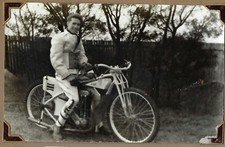 Antique vintage speedway race motorcycle J.A.P photograph original 30s 40s #4