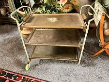 Vintage Retro Children's Toy Metal Tea Serving Trolley Wheeled Creative Play Old