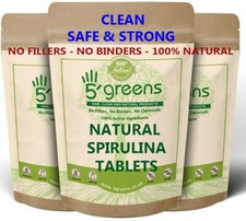 Natural Spirulina 500mg Tablets Detox Cleanse Energy Immune Booster Weight loss