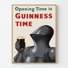 Vintage Guinness Poster Knight