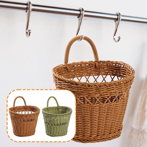 Woven hanging wall basket - woven,