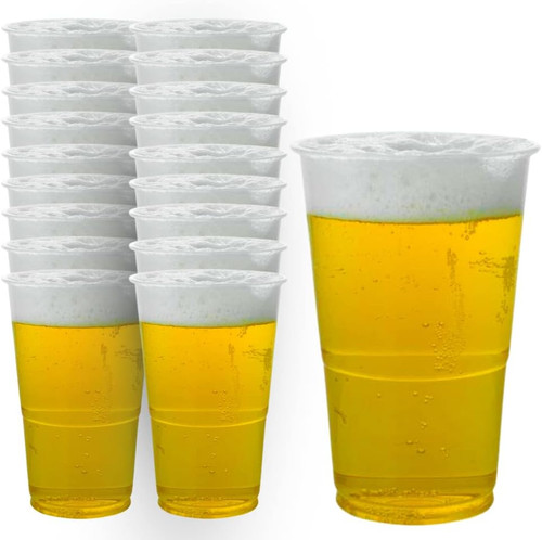 Plastic pint glasses 569ml - plastic,