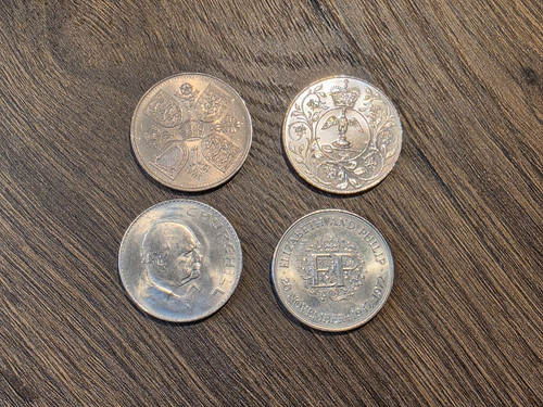 Four commemorative crown coins - commemorative,