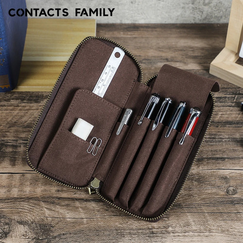 Genuine leather pencil case - case, 4