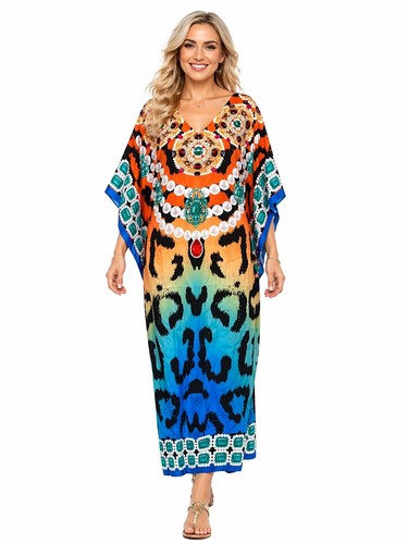 Free size kaftan dress beach - ,