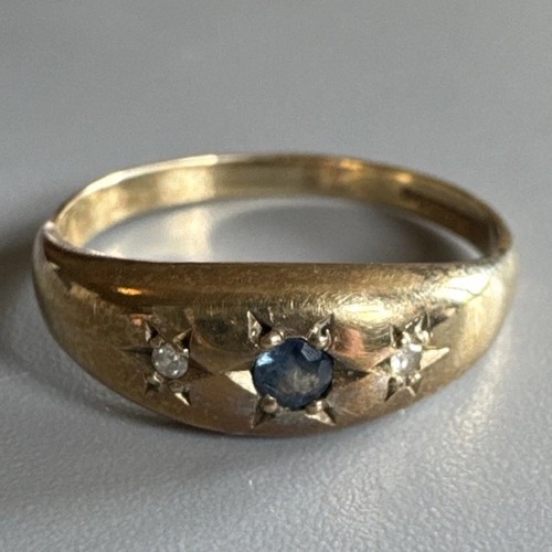 9ct gold 375 sapphire - gold,