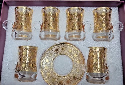 Turkish glass tea set - turkish,