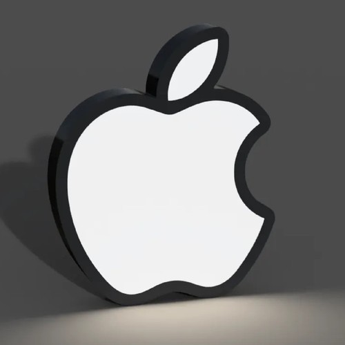 Apple logo lightbox led lamp - apple,