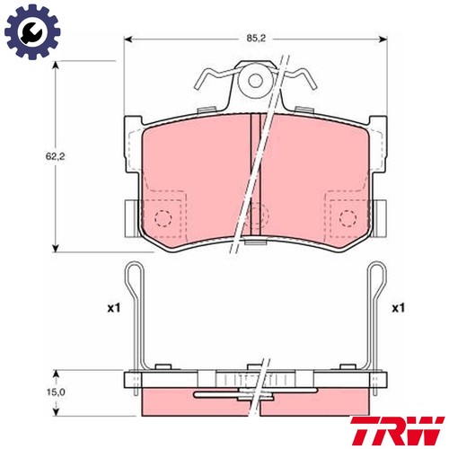 Brake pad set disc - pad,
