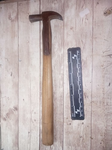 Vintage strapped tack hammer - strapped,