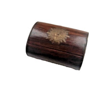 Vintage polished wooden snuff - vintage,