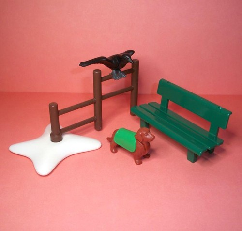 Playmobil green bench fence - playmobil,
