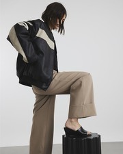 River Island Womens Sandals Black Square Toe Wedge Open Toe Summer Shoes