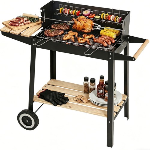 Trolley charcoal bbq grill - trolley,