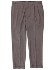 RALPH LAUREN Mens Straight Pegged Suit Trousers W38 L32 Grey Wool Classic BS07