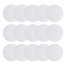 Plastic Mesh Canvas Sheet 7.7cm/ 3" White Round Blank Canvas, Pack of 30