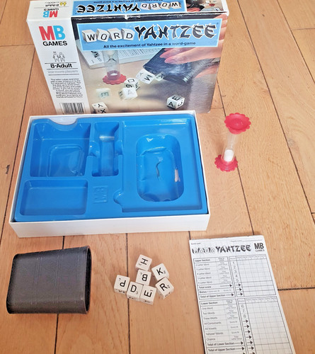 Yahtzee word board game mb - yahtzee,